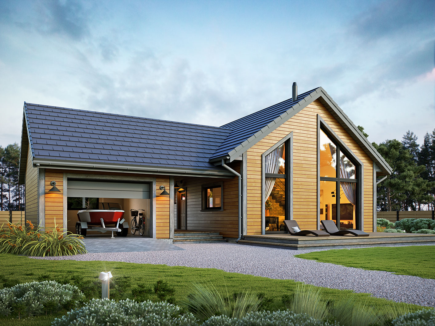 Проект Каркасного дома КАРКАС6/98МК 98,8 м2