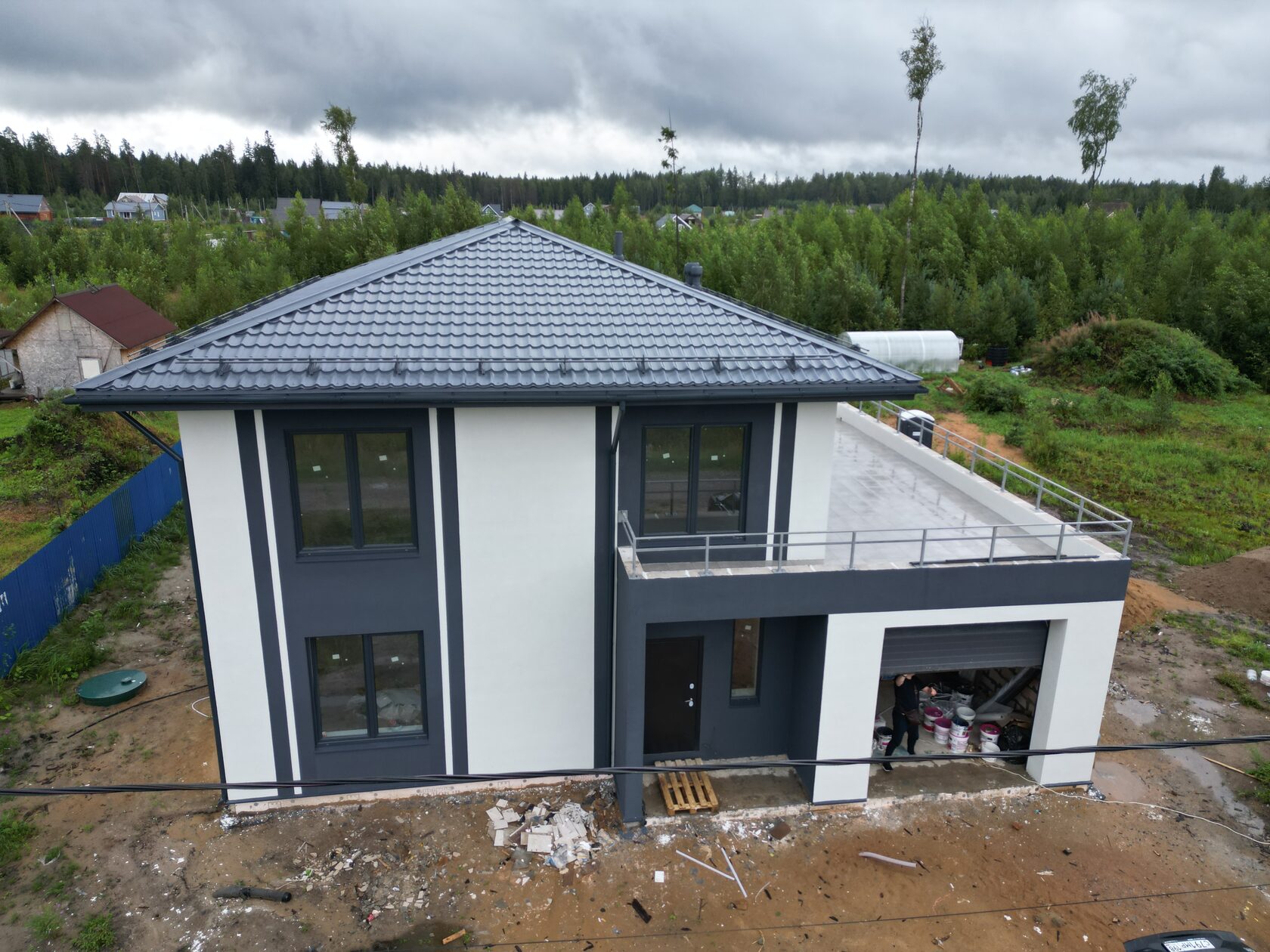 Просторный дом из газоблока "Сосновый Бор"